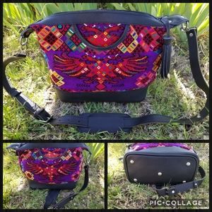 Phoenix huipil crossbody bag